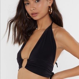 Nasty Gal tie crop top back
